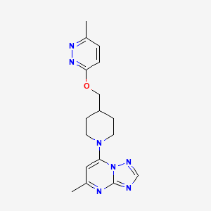 5-Methyl-7-[4-[(6-methylpyridazin-3-yl)oxymethyl]piperidin-1-yl]-[1,2,4]triazolo[1,5-a]pyrimidine