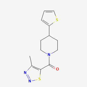 (4-Methyl-1,2,3-thiadiazol-5-yl)(4-(thiophen-2-yl)piperidin-1-yl)methanone