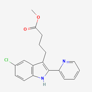 molecular formula C18H17ClN2O2 B2434007 methyl 4-[5-chloro-2-(pyridin-2-yl)-1H-indol-3-yl]butanoate CAS No. 879587-81-2