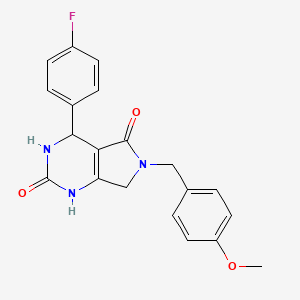 4-(4-fluorophenyl)-6-(4-methoxybenzyl)-3,4,6,7-tetrahydro-1H-pyrrolo[3,4-d]pyrimidine-2,5-dione