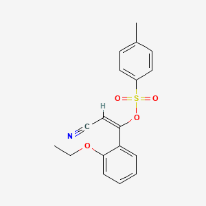 (E)-2-cyano-1-(2-ethoxyphenyl)vinyl 4-methylbenzenesulfonate
