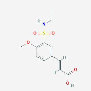 molecular formula C12H15NO5S B2434026 3-[3-(Ethylsulfamoyl)-4-methoxyphenyl]prop-2-enoic acid CAS No. 926214-01-9