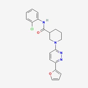 molecular formula C20H19ClN4O2 B2434039 N-(2-chlorophenyl)-1-[6-(furan-2-yl)pyridazin-3-yl]piperidine-3-carboxamide CAS No. 1105216-63-4