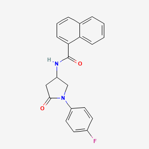 molecular formula C21H17FN2O2 B2434043 N-[1-(4-fluorophenyl)-5-oxopyrrolidin-3-yl]naphthalene-1-carboxamide CAS No. 896295-38-8