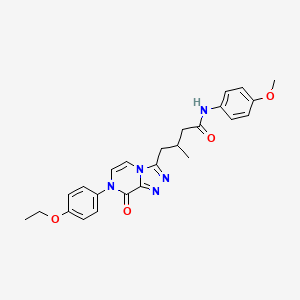 4-(7-(4-ethoxyphenyl)-8-oxo-7,8-dihydro-[1,2,4]triazolo[4,3-a]pyrazin-3-yl)-N-(4-methoxyphenyl)-3-methylbutanamide