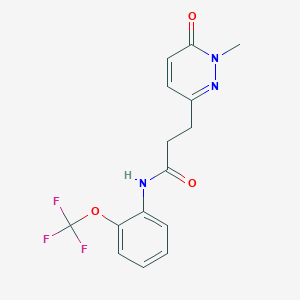 3-(1-methyl-6-oxo-1,6-dihydropyridazin-3-yl)-N-(2-(trifluoromethoxy)phenyl)propanamide