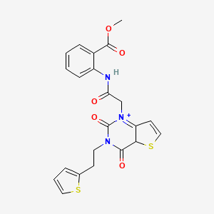 methyl 2-(2-{2,4-dioxo-3-[2-(thiophen-2-yl)ethyl]-1H,2H,3H,4H-thieno[3,2-d]pyrimidin-1-yl}acetamido)benzoate