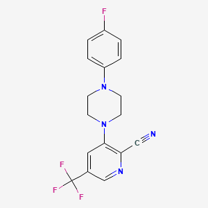 3-[4-(4-Fluorophenyl)piperazin-1-yl]-5-(trifluoromethyl)pyridine-2-carbonitrile