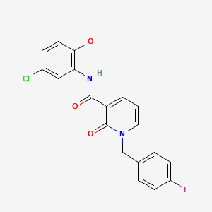 molecular formula C20H16ClFN2O3 B2434063 N-(5-chloro-2-methoxyphenyl)-1-[(4-fluorophenyl)methyl]-2-oxo-1,2-dihydropyridine-3-carboxamide CAS No. 1005300-30-0