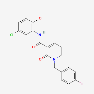 molecular formula C20H16ClFN2O3 B2434063 N-(5-chloro-2-methoxyphenyl)-1-(4-fluorobenzyl)-2-oxo-1,2-dihydropyridine-3-carboxamide CAS No. 1005300-30-0