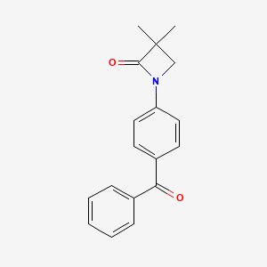 molecular formula C18H17NO2 B2434068 1-(4-Benzoylphenyl)-3,3-dimethyl-2-azetanone CAS No. 339100-52-6