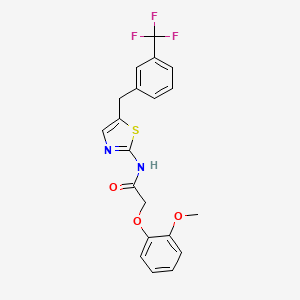 2-(2-methoxyphenoxy)-N-{5-[3-(trifluoromethyl)benzyl]-1,3-thiazol-2-yl}acetamide
