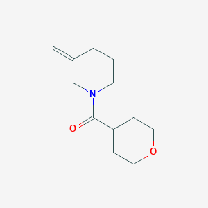 molecular formula C12H19NO2 B2434070 (3-methylenepiperidin-1-yl)(tetrahydro-2H-pyran-4-yl)methanone CAS No. 2034298-54-7
