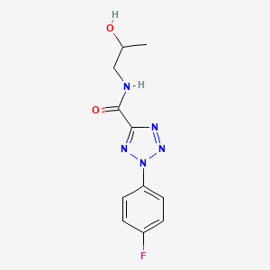 molecular formula C11H12FN5O2 B2434071 2-(4-fluorophenyl)-N-(2-hydroxypropyl)-2H-tetrazole-5-carboxamide CAS No. 1396879-23-4