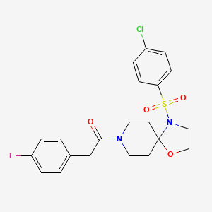 4-[(4-Chlorophenyl)sulfonyl]-8-[(4-fluorophenyl)acetyl]-1-oxa-4,8-diazaspiro[4.5]decane