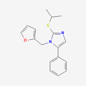 molecular formula C17H18N2OS B2434075 1-(furan-2-ylmethyl)-2-(isopropylthio)-5-phenyl-1H-imidazole CAS No. 1207024-26-7