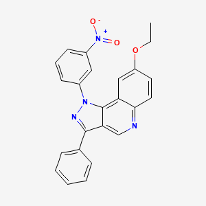 molecular formula C24H18N4O3 B2434083 8-ethoxy-1-(3-nitrophenyl)-3-phenyl-1H-pyrazolo[4,3-c]quinoline CAS No. 901044-19-7