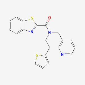 molecular formula C20H17N3OS2 B2434100 N-(pyridin-3-ylmethyl)-N-(2-(thiophen-2-yl)ethyl)benzo[d]thiazole-2-carboxamide CAS No. 1396792-85-0