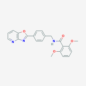 molecular formula C22H19N3O4 B243411 2,6-dimethoxy-N-[4-([1,3]oxazolo[4,5-b]pyridin-2-yl)benzyl]benzamide 