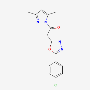 2-[5-(4-chlorophenyl)-1,3,4-oxadiazol-2-yl]-1-(3,5-dimethyl-1H-pyrazol-1-yl)ethanone