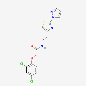 molecular formula C16H14Cl2N4O2S B2434127 N-(2-(2-(1H-pyrazol-1-yl)thiazol-4-yl)ethyl)-2-(2,4-dichlorophenoxy)acetamide CAS No. 1448122-32-4