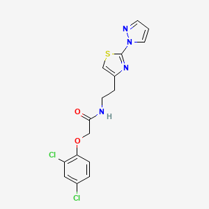 N-(2-(2-(1H-pyrazol-1-yl)thiazol-4-yl)ethyl)-2-(2,4-dichlorophenoxy)acetamide