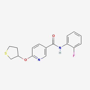 N-(2-fluorophenyl)-6-((tetrahydrothiophen-3-yl)oxy)nicotinamide