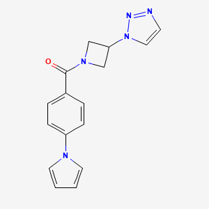 (3-(1H-1,2,3-triazol-1-yl)azetidin-1-yl)(4-(1H-pyrrol-1-yl)phenyl)methanone