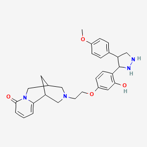 11-[2-[3-Hydroxy-4-[4-(4-methoxyphenyl)pyrazolidin-3-yl]phenoxy]ethyl]-7,11-diazatricyclo[7.3.1.02,7]trideca-2,4-dien-6-one