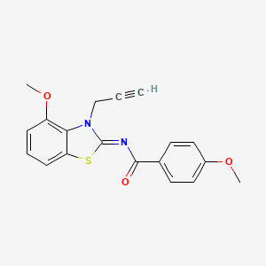 4-methoxy-N-(4-methoxy-3-prop-2-ynyl-1,3-benzothiazol-2-ylidene)benzamide