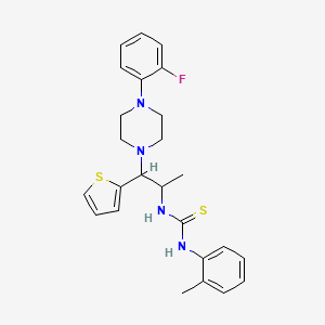 1-(1-(4-(2-Fluorophenyl)piperazin-1-yl)-1-(thiophen-2-yl)propan-2-yl)-3-(o-tolyl)thiourea