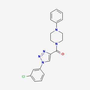 molecular formula C19H18ClN5O B2434158 1-[1-(3-chlorophenyl)-1H-1,2,3-triazole-4-carbonyl]-4-phenylpiperazine CAS No. 951611-84-0