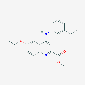 molecular formula C21H22N2O3 B2434274 Methyl 6-ethoxy-4-[(3-ethylphenyl)amino]quinoline-2-carboxylate CAS No. 1207012-87-0