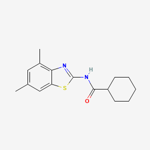 molecular formula C16H20N2OS B2434291 N-(4,6-dimethyl-1,3-benzothiazol-2-yl)cyclohexanecarboxamide CAS No. 392245-11-3