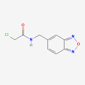 molecular formula C9H8ClN3O2 B2434315 N-[(2,1,3-benzoxadiazol-5-yl)methyl]-2-chloroacetamide CAS No. 2286555-70-0