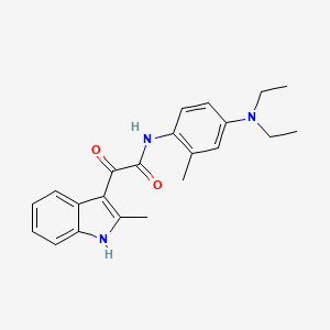 molecular formula C22H25N3O2 B2434363 N-[4-(diethylamino)-2-methylphenyl]-2-(2-methyl-1H-indol-3-yl)-2-oxoacetamide CAS No. 862813-50-1