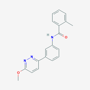 molecular formula C19H17N3O2 B2434395 N-[3-(6-methoxypyridazin-3-yl)phenyl]-2-methylbenzamide CAS No. 899986-23-3