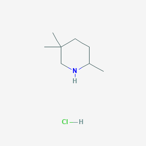 molecular formula C8H18ClN B2434432 2,5,5-Trimethylpiperidine hydrochloride CAS No. 847972-74-1