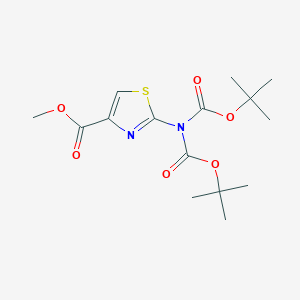 molecular formula C15H22N2O6S B2434434 METHYL 2-(BIS(TERT-BUTOXYCARBONYL)AMINO) THIAZOLE-4-CARBOXYLATE CAS No. 2089291-60-9