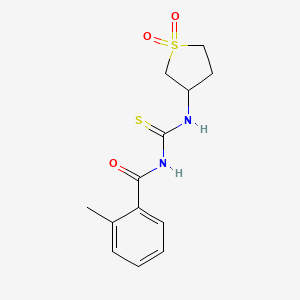 molecular formula C13H16N2O3S2 B2434437 N-((1,1-dioxidotetrahydrothiophen-3-yl)carbamothioyl)-2-methylbenzamide CAS No. 431075-48-8