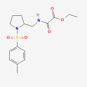 molecular formula C16H22N2O5S B2434452 Ethyl 2-oxo-2-(((1-tosylpyrrolidin-2-yl)methyl)amino)acetate CAS No. 896274-46-7