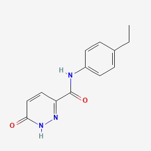 molecular formula C13H13N3O2 B2434461 N-(4-ethylphenyl)-6-oxo-1,6-dihydropyridazine-3-carboxamide CAS No. 843670-95-1