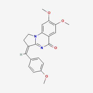 B2434464 (Z)-7,8-dimethoxy-3-(4-methoxybenzylidene)-2,3-dihydropyrrolo[1,2-a]quinazolin-5(1H)-one CAS No. 881560-95-8