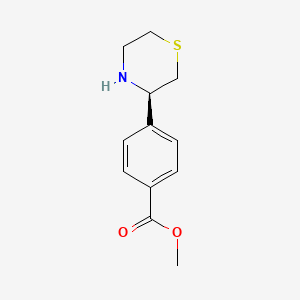 molecular formula C12H15NO2S B2434486 Methyl 4-(thiomorpholin-3-yl)benzoate CAS No. 1452829-28-5