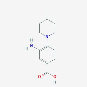 molecular formula C13H18N2O2 B2434493 3-Amino-4-(4-methylpiperidin-1-yl)benzoic acid CAS No. 842965-30-4