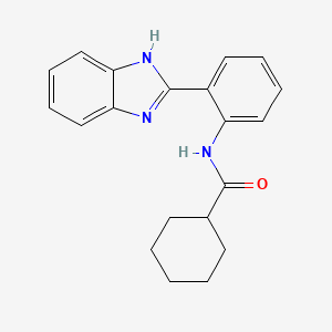 molecular formula C20H21N3O B2434500 N-[2-(1H-benzimidazol-2-yl)phenyl]cyclohexanecarboxamide CAS No. 476281-09-1