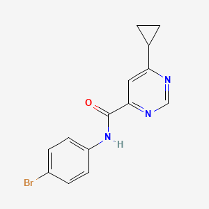 molecular formula C14H12BrN3O B2434504 N-(4-Bromophenyl)-6-cyclopropylpyrimidine-4-carboxamide CAS No. 2415490-01-4