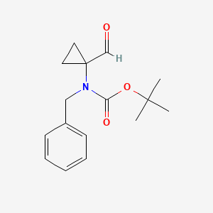 molecular formula C16H21NO3 B2434505 Tert-butyl benzyl(1-formylcyclopropyl)carbamate CAS No. 922337-20-0