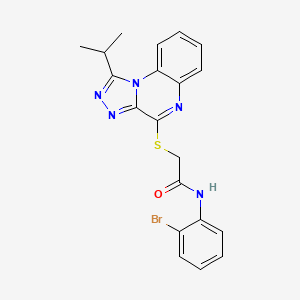 molecular formula C20H18BrN5OS B2434527 N-(2-bromophenyl)-2-{[1-(propan-2-yl)-[1,2,4]triazolo[4,3-a]quinoxalin-4-yl]sulfanyl}acetamide CAS No. 1357718-85-4