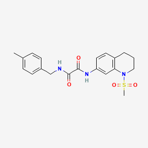 molecular formula C20H23N3O4S B2434570 N-(1-methanesulfonyl-1,2,3,4-tetrahydroquinolin-7-yl)-N'-[(4-methylphenyl)methyl]ethanediamide CAS No. 941940-19-8